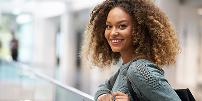 Open qualifications - smiling woman looking at the camera