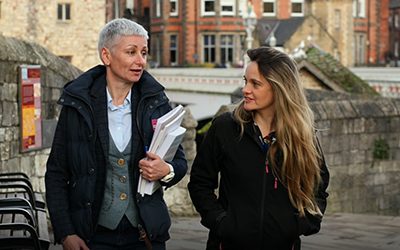 City of York Council apprentices, Claire and Louise.